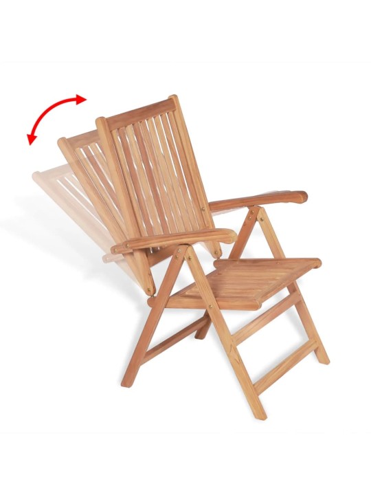 Polohovatelné zahradní židle 2 ks masivní teak
