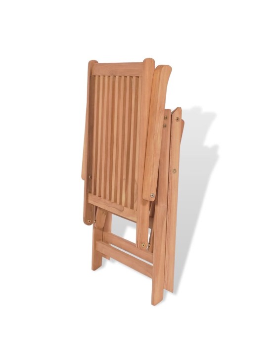 Polohovatelné zahradní židle 2 ks masivní teak