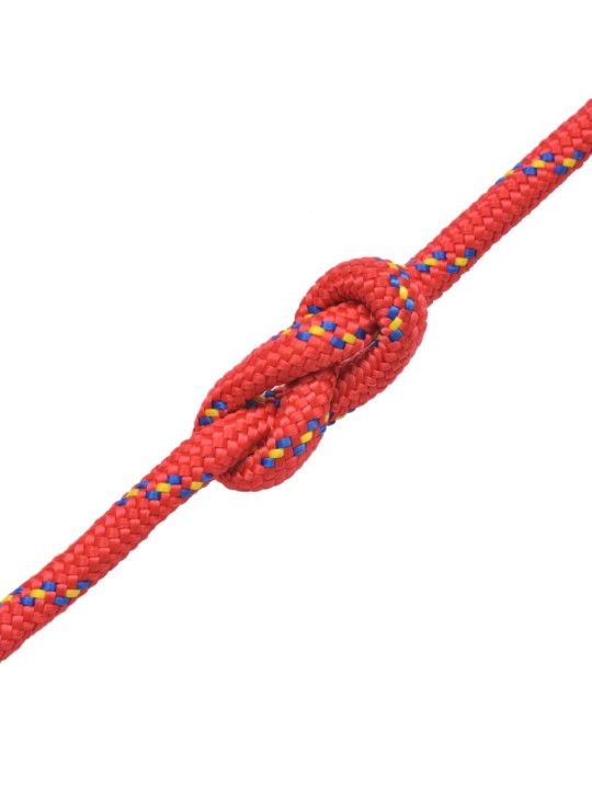Námořní lodní lano, polypropylen, 14 mm, 50 m, červené
