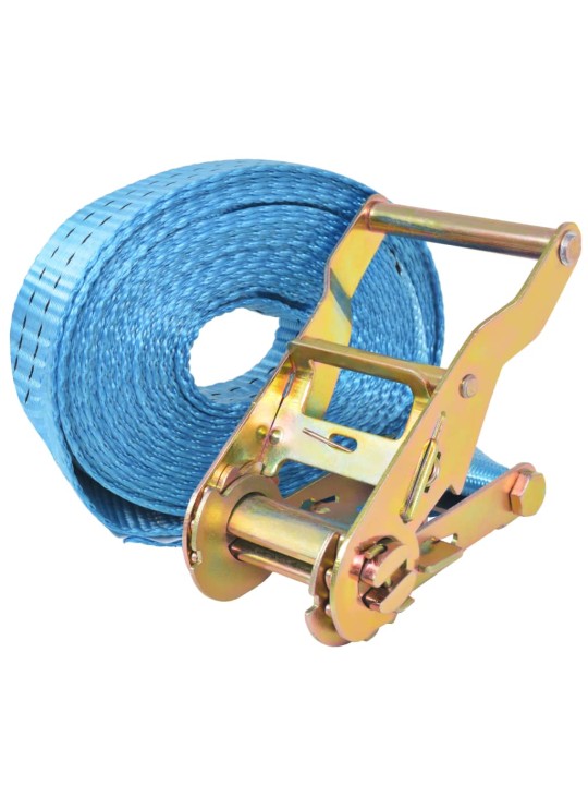 Ráčnové upínací pásy, 10 ks, 2 tuny, 6mx38mm, modré
