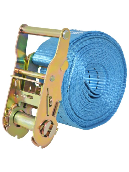 Ráčnové upínací pásy, 10 ks, 2 tuny, 6mx38mm, modré