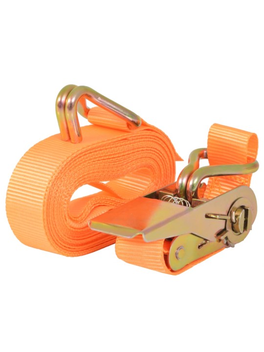 Ráčnové upínací pásy, 4 ks, 0,4 tun, 6mx25mm, oranžové