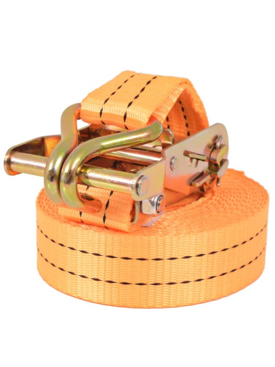 Ráčnové upínací pásy, 10 ks, 1 tuna, 6mx38mm, oranžové