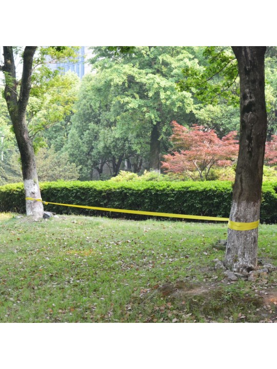 Slackline, 15 m x 50 mm, 150 kg, žlutá