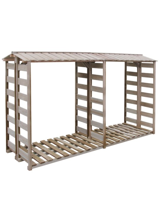 Kůlna na dříví 300 x 90 x 176 cm impregnovaná borovice