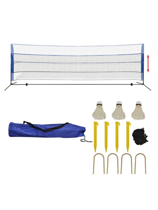 Sada badmintonové sítě a košíčků, 500x155 cm