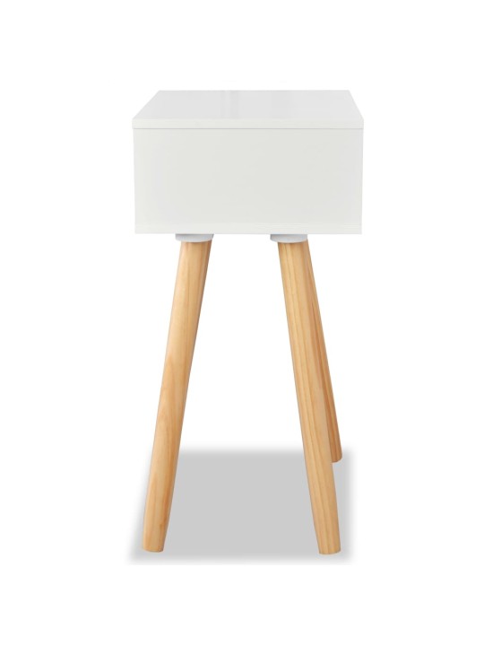 Noční stolek 2 ks masivní borovice 40 x 30 x 61 cm bílý
