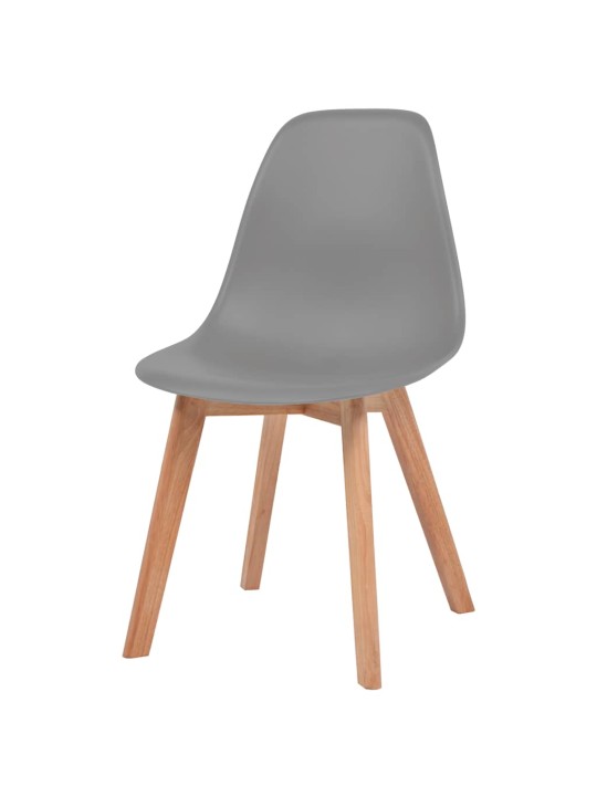 jídelní židle 2 ks šedé plast