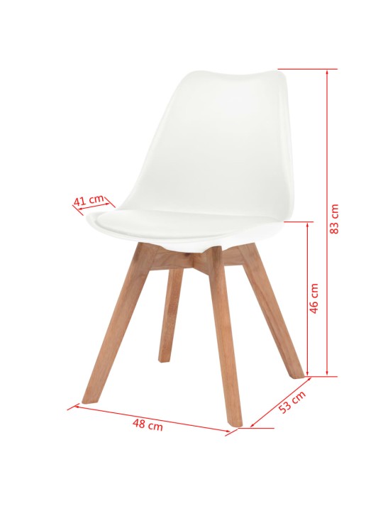 Jídelní židle 4 ks bílé plast