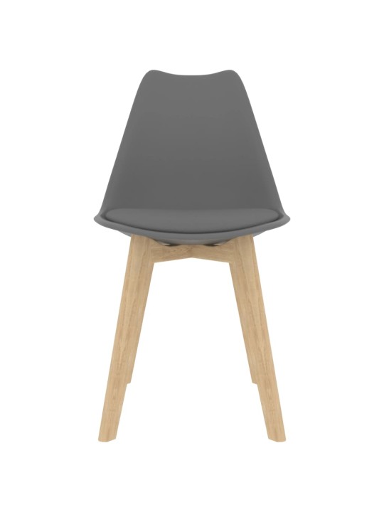 Jídelní židle 2 ks šedé plast