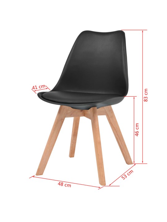 Jídelní židle 4 ks černé plast