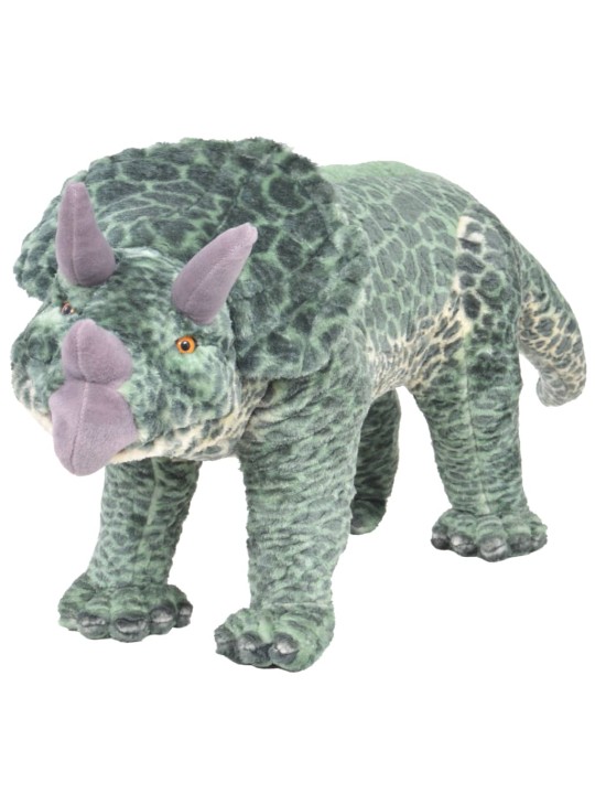 Stojící plyšová hračka dinosaurus triceratops zelený XXL