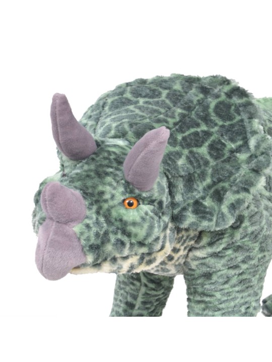 Stojící plyšová hračka dinosaurus triceratops zelený XXL