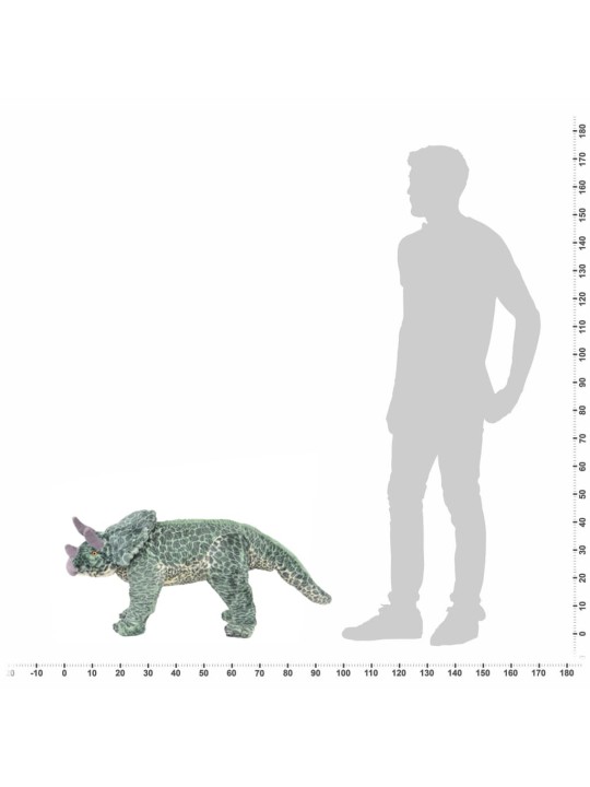 Stojící plyšová hračka dinosaurus triceratops zelený XXL