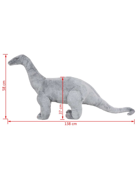 Stojící plyšová hračka dinosaurus brachiosaurus šedý XXL
