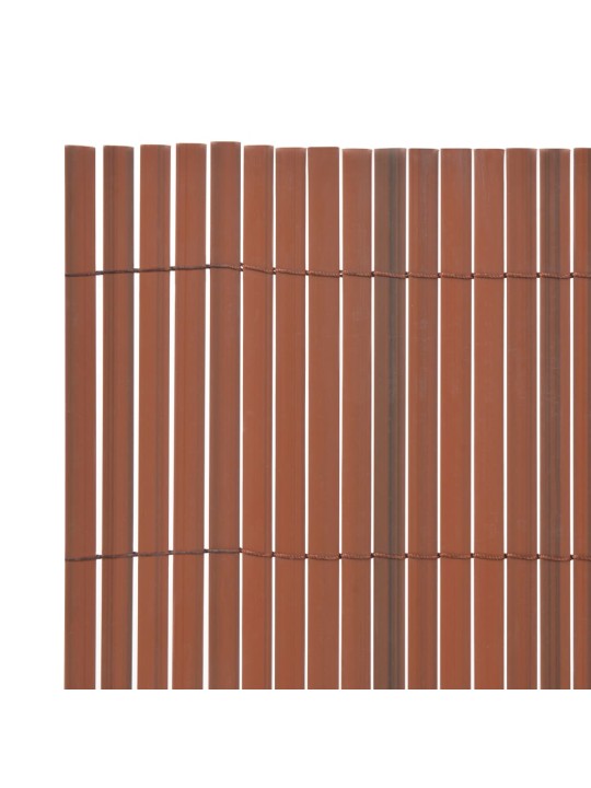 Oboustranný zahradní plot PVC 90 x 500 cm hnědý