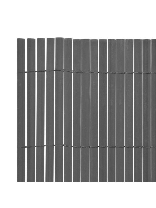 Oboustranný zahradní plot PVC 90 x 500 cm šedý