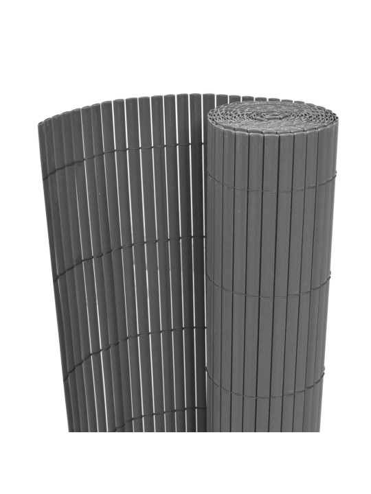 Oboustranný zahradní plot pvc 150 x 500 cm šedý