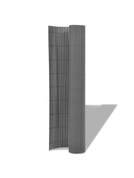 Oboustranný zahradní plot pvc 150 x 500 cm šedý
