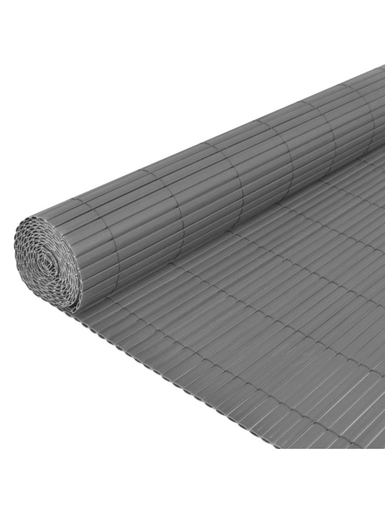 Oboustranný zahradní plot pvc 150 x 500 cm šedý