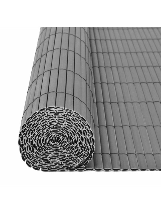 Oboustranný zahradní plot pvc 150 x 500 cm šedý