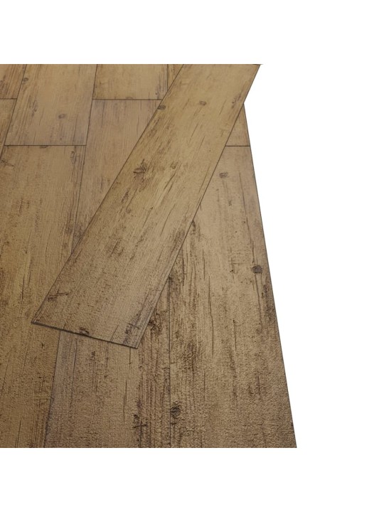 Nesamolepicí PVC podlahová prkna 5,26 m² 2 mm ořechově hnědá