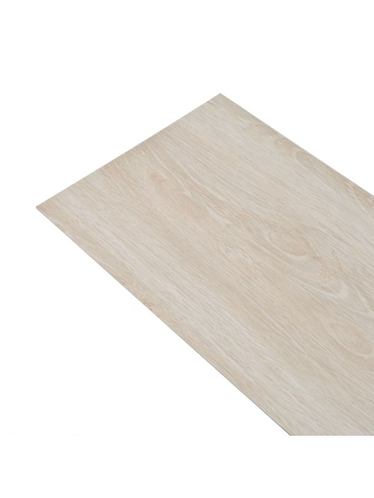 Nesamolepicí PVC podlahová prkna 5,26 m² 2 mm dub klasický bílý