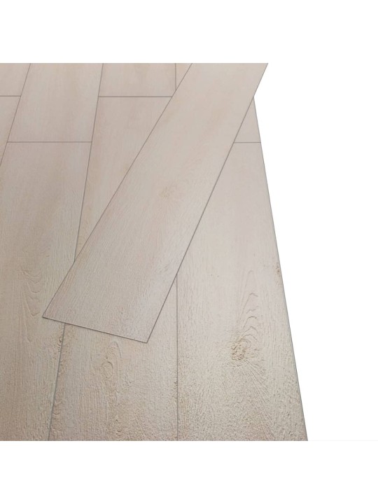 Nesamolepicí PVC podlahová prkna 5,26 m² 2 mm dub klasický bílý
