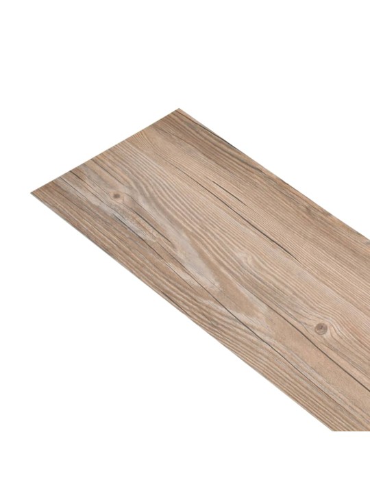 Nesamolepicí PVC podlahová prkna 5,26 m² 2 mm dub hnědý