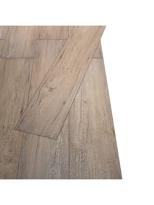 Nesamolepicí PVC podlahová prkna 5,26 m² 2 mm dub hnědý