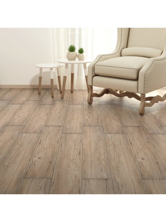 Nesamolepicí PVC podlahová prkna 5,26 m² 2 mm dub hnědý