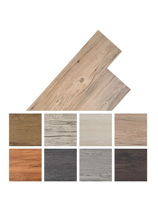 Nesamolepicí PVC podlahová prkna 5,26 m² 2 mm dub hnědý