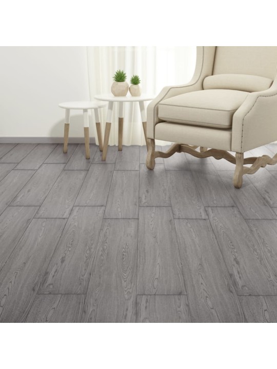 Nesamolepicí PVC podlahová prkna 5,26 m² 2 mm tmavě šedá