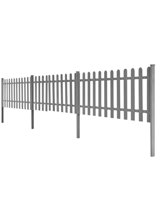 Laťkový plot se sloupky 3 ks WPC 600 x 60 cm