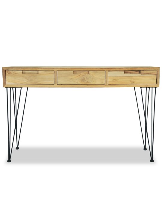 Odkládací stolek, masivní teak, 120x35x76 cm