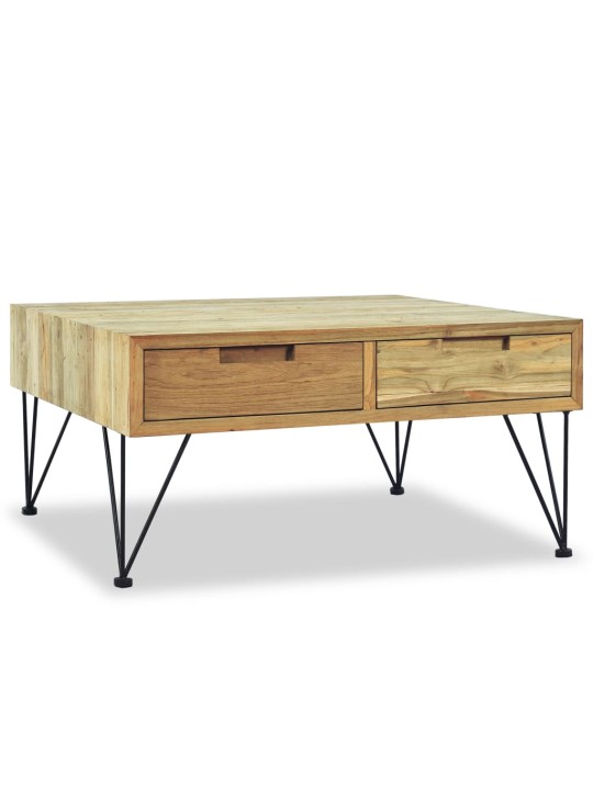 Konferenční stolek, masivní teak, 80x80x40 cm