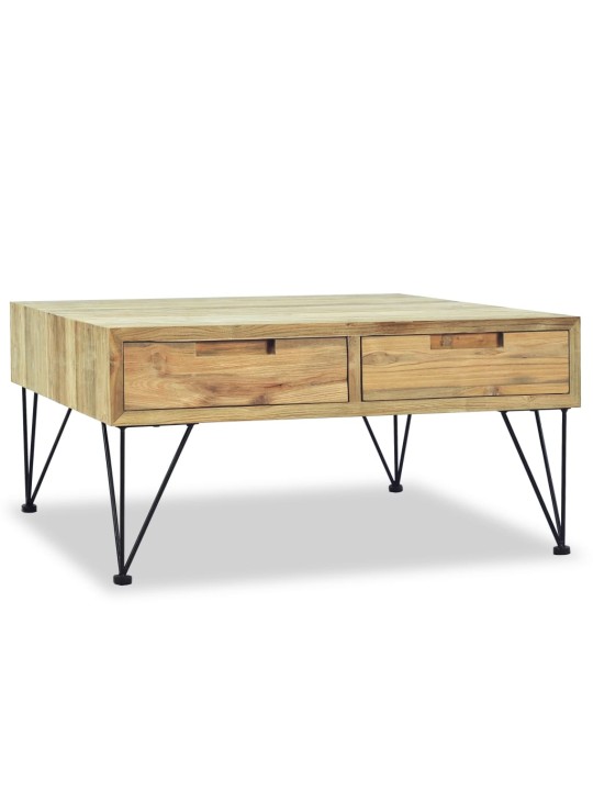 Konferenční stolek, masivní teak, 80x80x40 cm