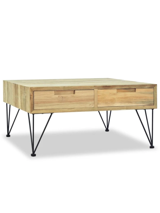 Konferenční stolek, masivní teak, 80x80x40 cm