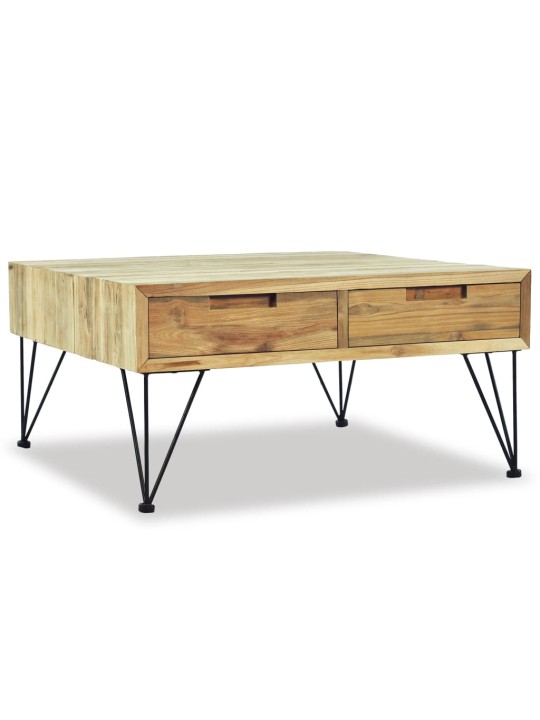 Konferenční stolek, masivní teak, 80x80x40 cm