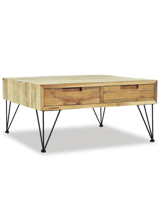 Konferenční stolek, masivní teak, 80x80x40 cm