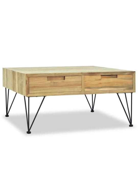 Konferenční stolek, masivní teak, 80x80x40 cm