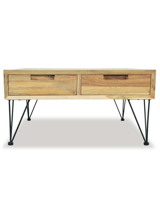 Konferenční stolek, masivní teak, 80x80x40 cm