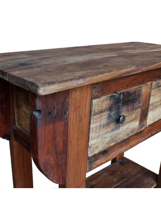 Konferenční stolek směs recyklovaného dřeva 80 x 35 x 80 cm