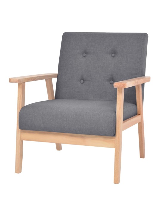 Křeslo tmavě šedé textil