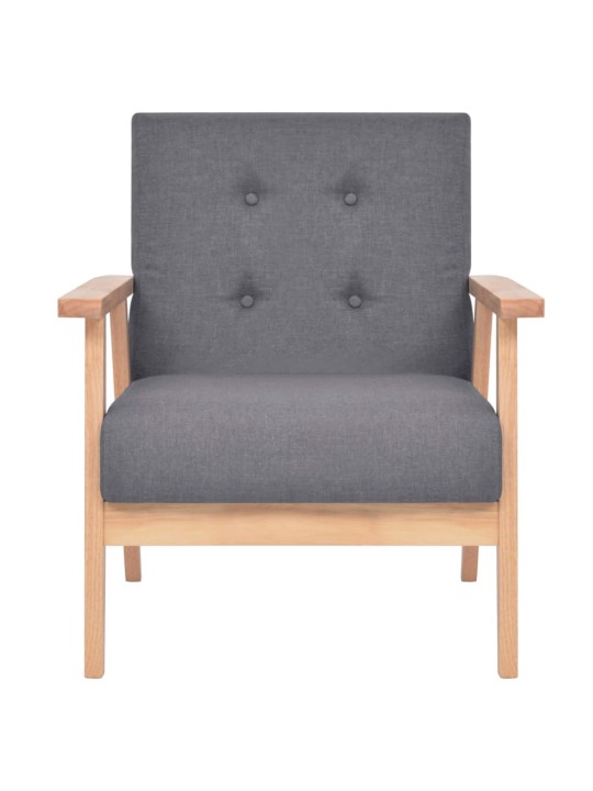 Křeslo tmavě šedé textil