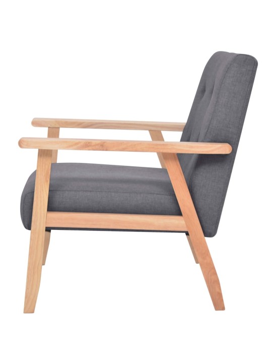Křeslo tmavě šedé textil