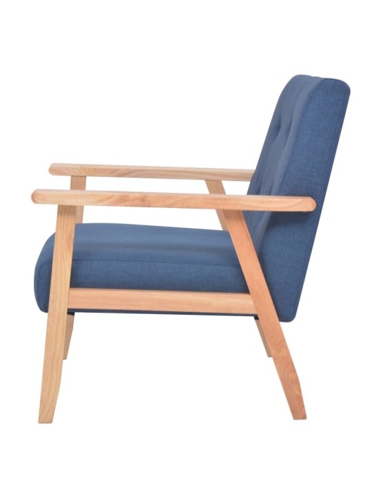 Křeslo modré textil