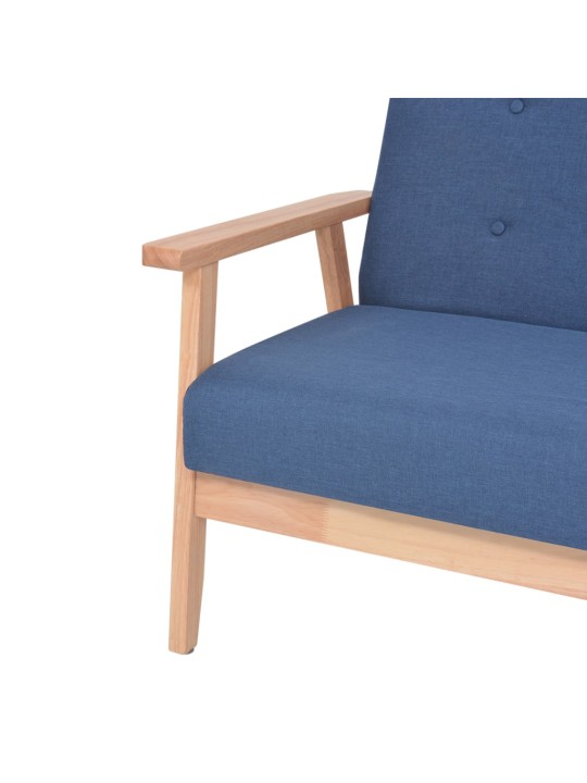 Trojmístná sedačka, textil, modrá