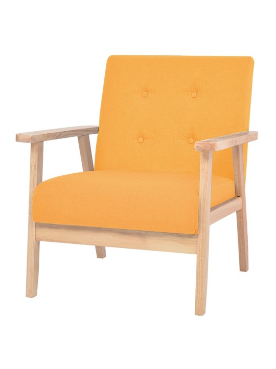 Křeslo žluté textil