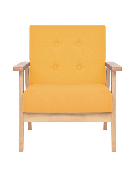Křeslo žluté textil